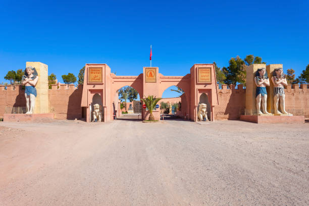 OUARZAZATE, MOROCCO - FEBRUARY 24, 2016: Ouarzazate Atlas Film Studios in Morocco. Moroccan Atlas Studios is one of the largest movie studios in the world.